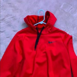 Men’s red dri fit hoodie